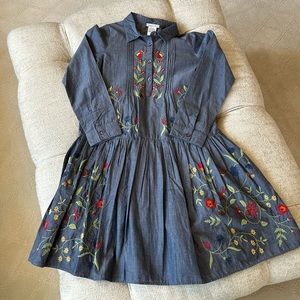 Chasing Fireflies Western Embroidered Floral dresss